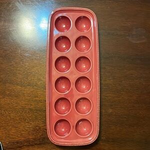 Rachel Ray Ceramic Egg Holder Red